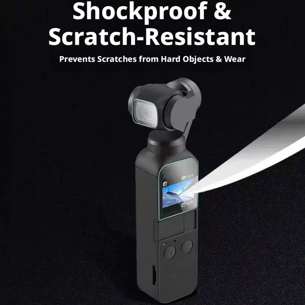 For  Osmo Pocket 4 Camera, Tempered Glass Screen Protector + Lens Protector, HD Clear Anti-Fingerprints Film, Accessories