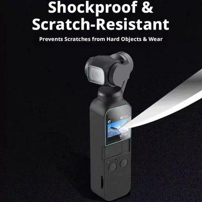For  Osmo Pocket 4 Camera, Tempered Glass Screen Protector + Lens Protector, HD Clear Anti-Fingerprints Film, Accessories