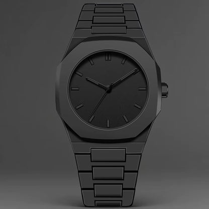 New Fashionable Men'S Watch Simple Black Male Quartz Watches Arabic Digital Casual Drip Oil Strap
